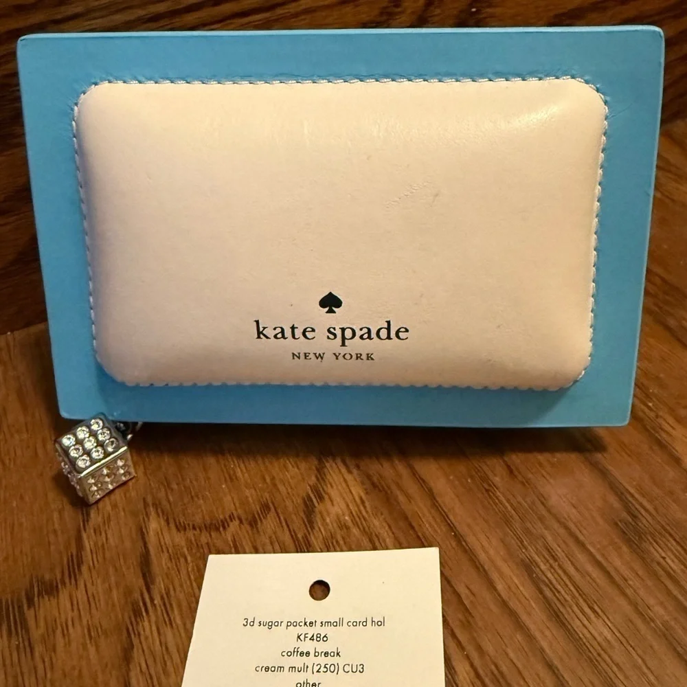 New - Kate Spade: Coffee Break 3D Sugar Packet Small Card Holder